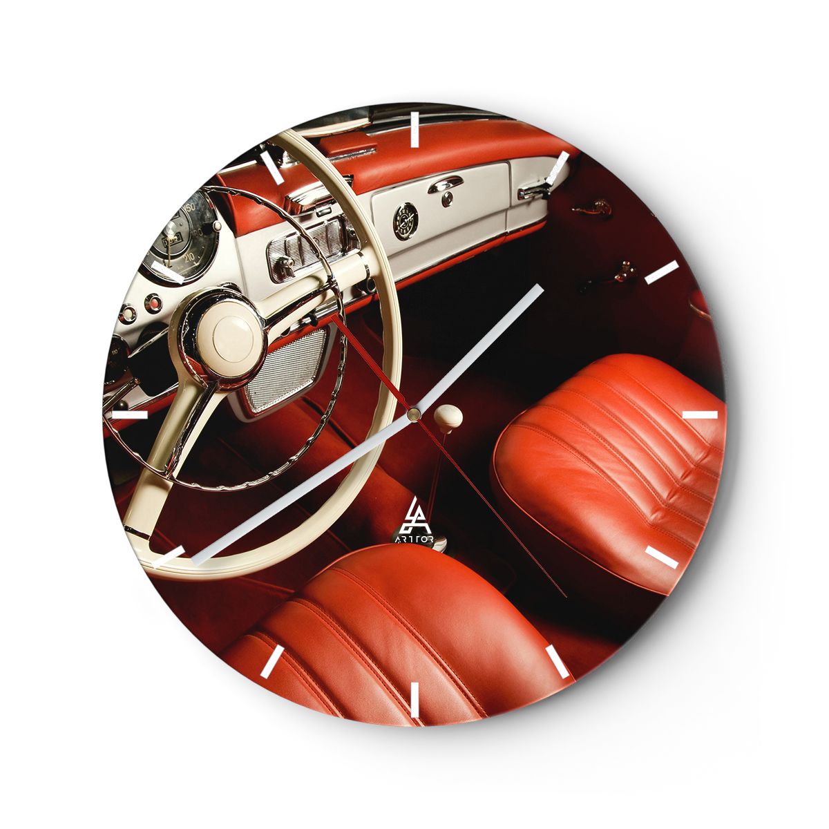 Zegar Ścienny - Samochód Retro - 50X50 Cm - C3Ar50X50-0149