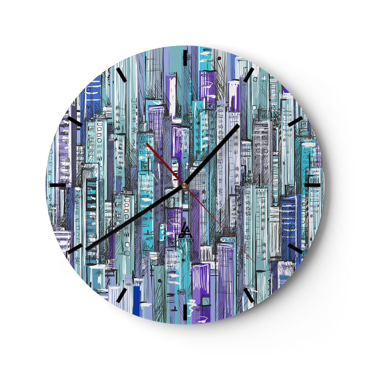 Zegar Ścienny - Drapacze Chmur - 50X50 Cm - C3Ar50X50-3857