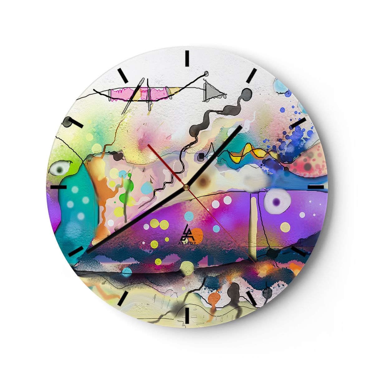 Zegar Ścienny - Ryby Pastele  - 50X50 Cm - C3Ar50X50-4096