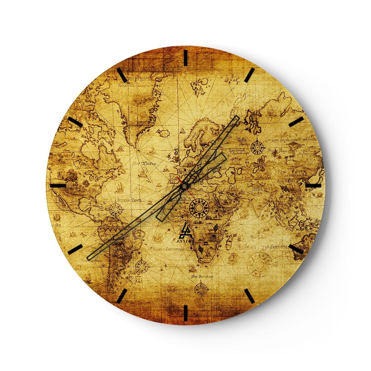 Zegar Ścienny - Mapa Świata - 60X60 Cm - C3Ar60X60-0127