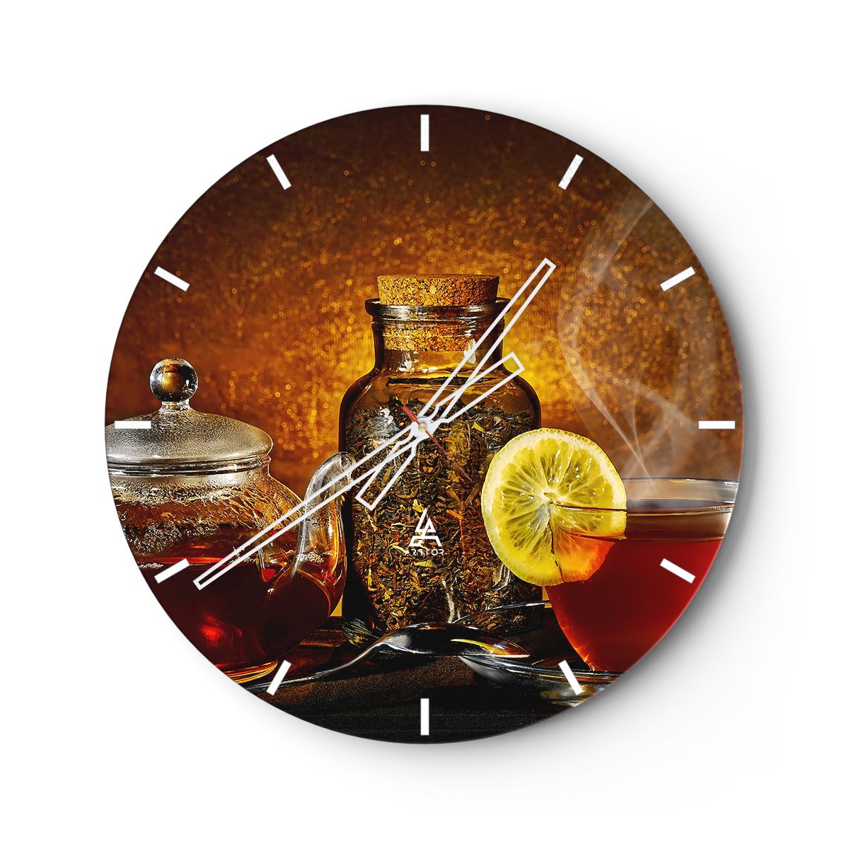 Zegar Ścienny - Herbata Napar  - 60X60 Cm - C3Ar60X60-2434