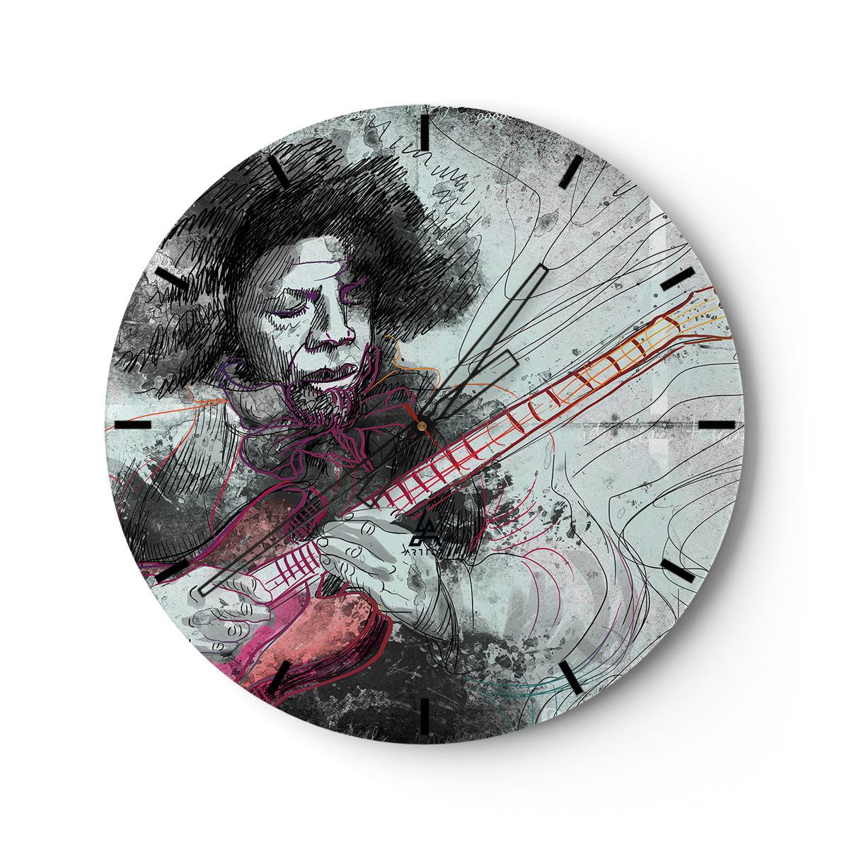Zegar Ścienny - Gitara Muzyka  - 60X60 Cm - C3Ar60X60-2559