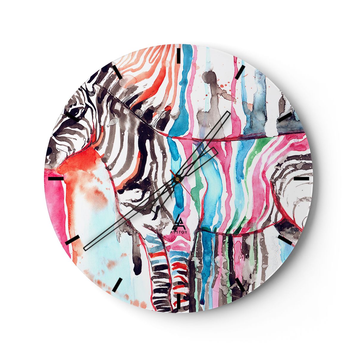 Zegar Ścienny - Zebra Rysunek - 60X60 Cm - C3Ar60X60-3075