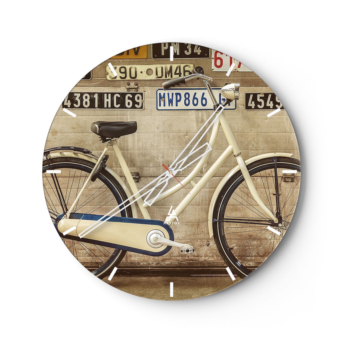 Zegar Ścienny - Rower Mur Tablica - 60X60 Cm - C3Ar60X60-3764