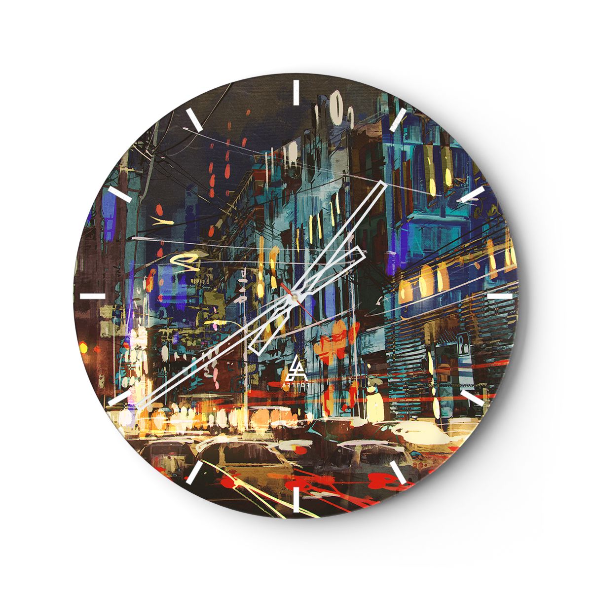Zegar Ścienny - Miasto Centrum Auto - 60X60 Cm - C3Ar60X60-3787