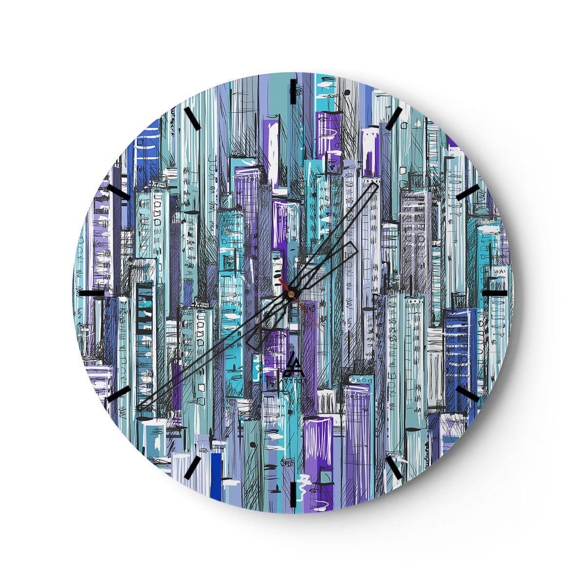 Zegar Ścienny - Drapacze Chmur - 60X60 Cm - C3Ar60X60-3857