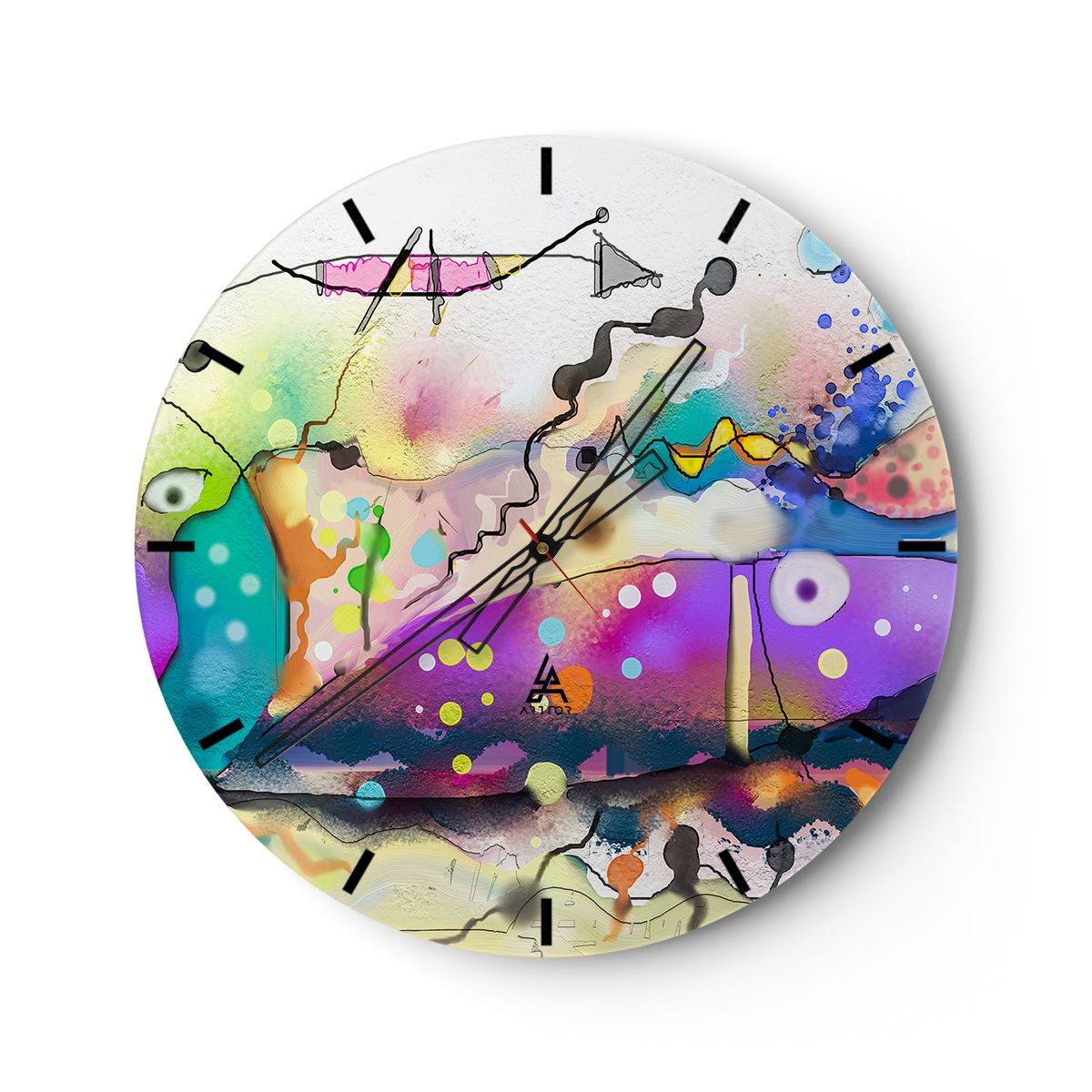 Zegar Ścienny - Ryby Pastele  - 60X60 Cm - C3Ar60X60-4096