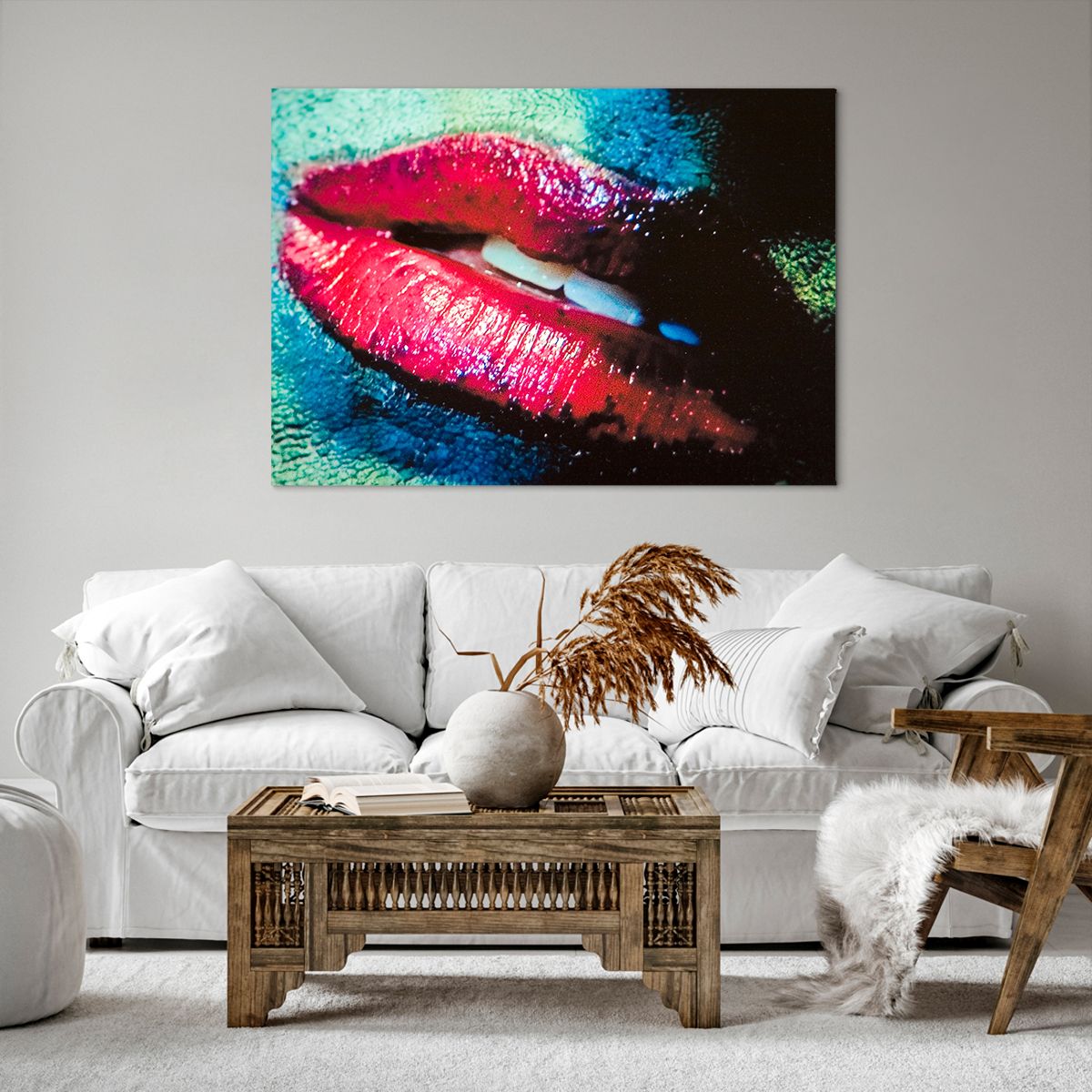 Obraz Na Płótnie - Kobieta Usta  - 100X70 Cm - Aa100X70-0231