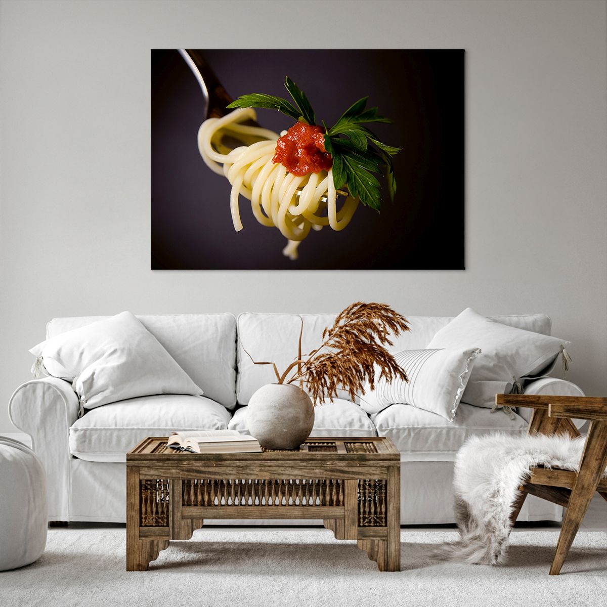Obraz Na Płótnie - Spaghetti Sos  - 100X70 Cm - Aa100X70-1307