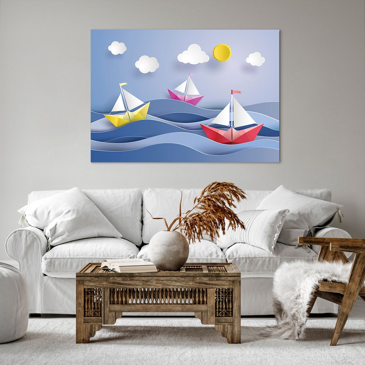 Obraz Na Płótnie - Statek Rysunek - 100X70 Cm - Aa100X70-2964