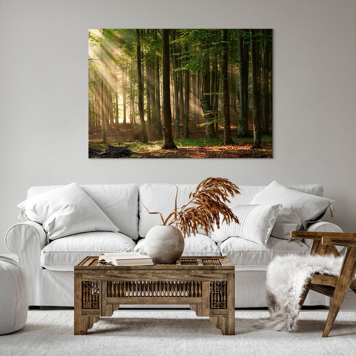 Obraz Na Płótnie - Las Drzewa Chrust  - 100X70 Cm - Aa100X70-3628