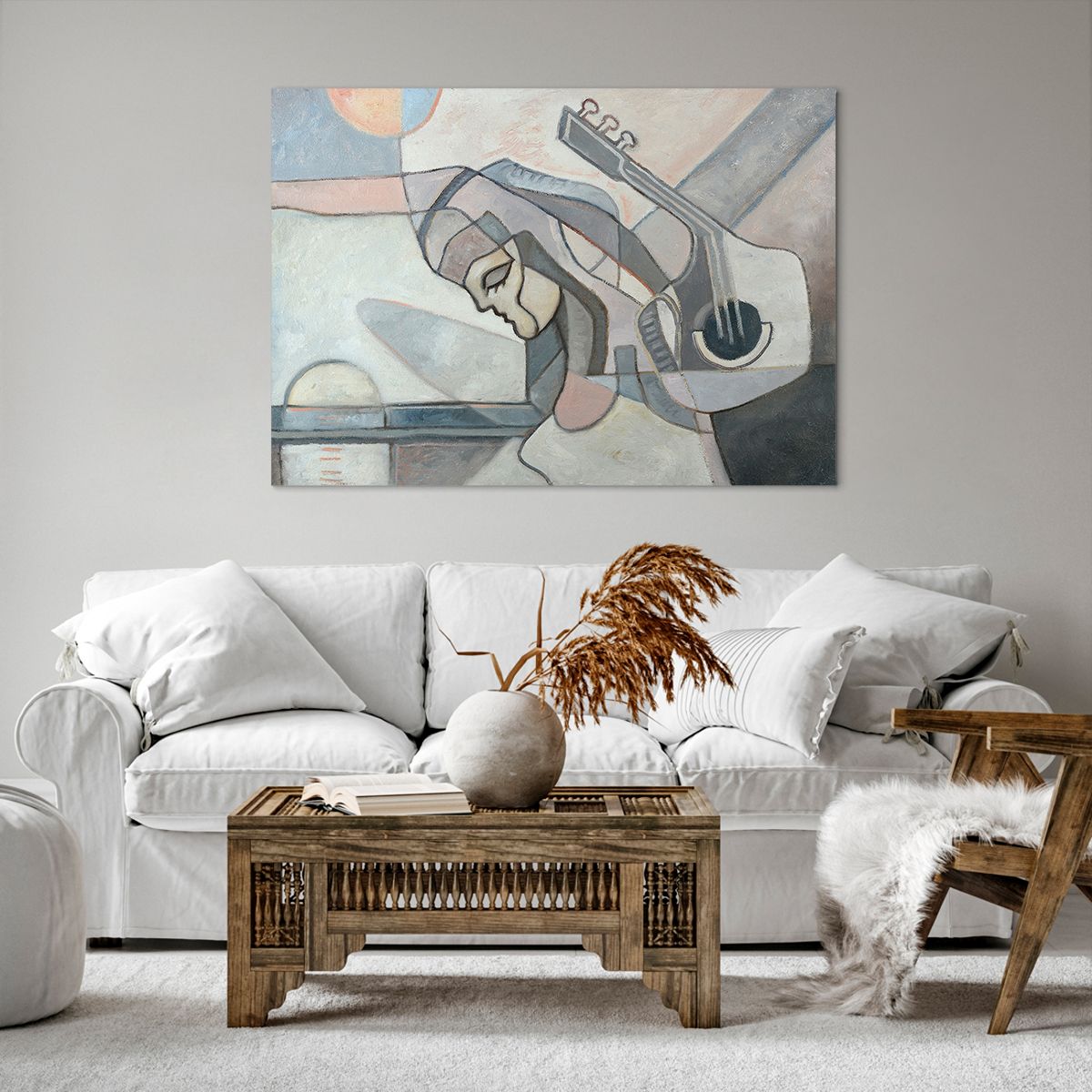 Obraz Na Płótnie - Kobieta Gitara  - 100X70 Cm - Aa100X70-3739