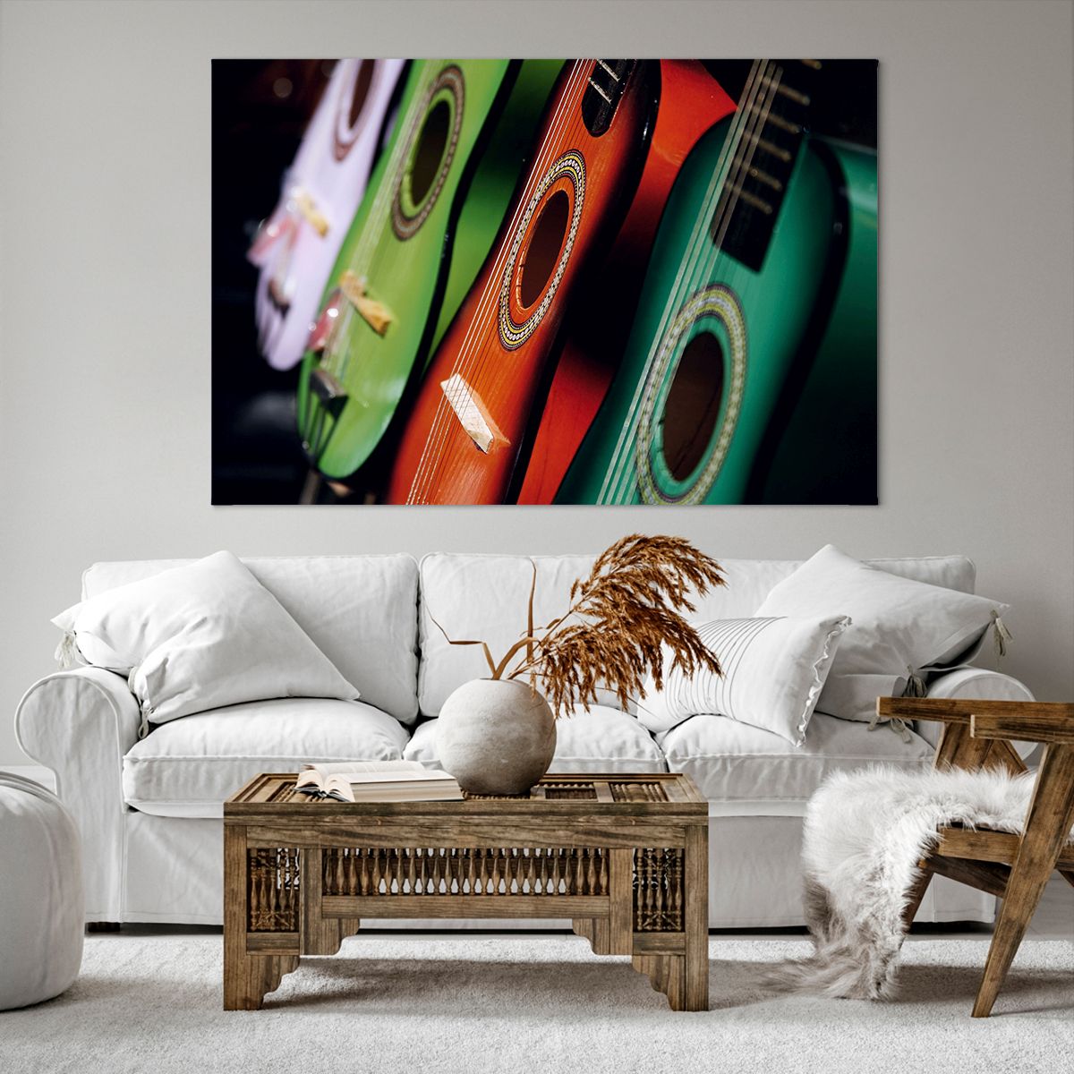 Obraz Na Płótnie - Gitara Muzyka Gra - 120X80 Cm - Aa120X80-2113