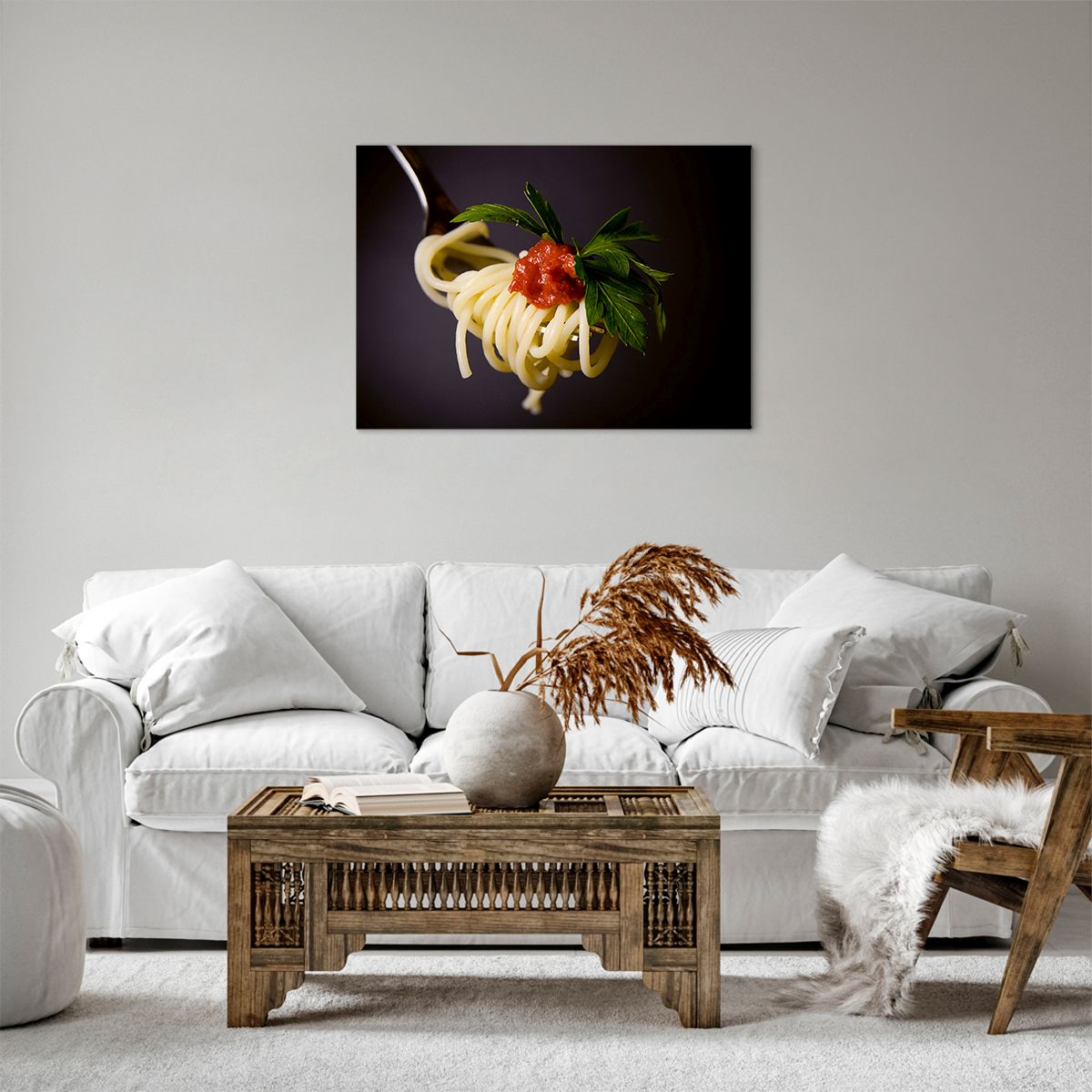 Obraz Na Płótnie - Spaghetti Sos  - 70X50 Cm - Aa70X50-1307