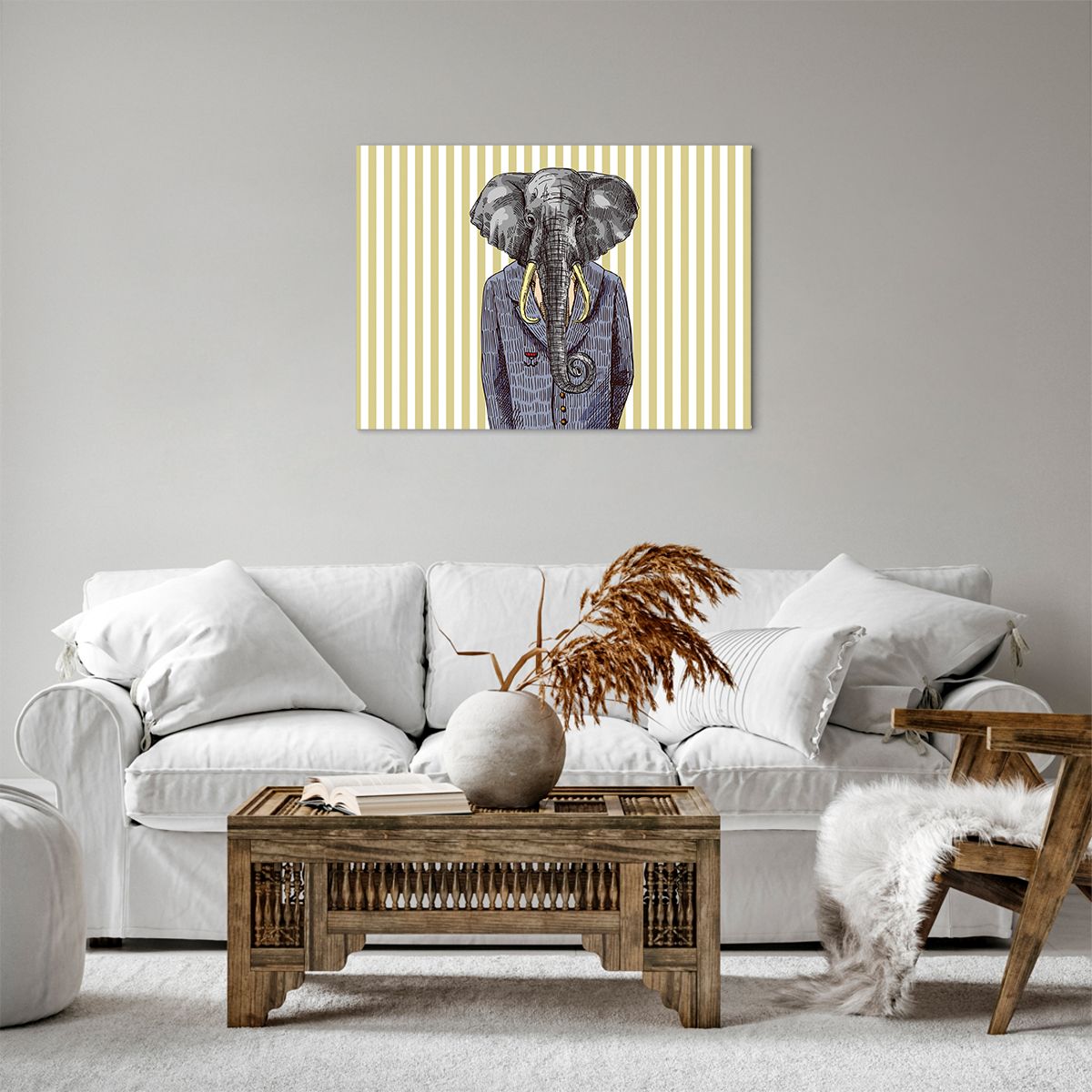 Obraz Na Płótnie - Słoń Elegant  - 70X50 Cm - Aa70X50-3209