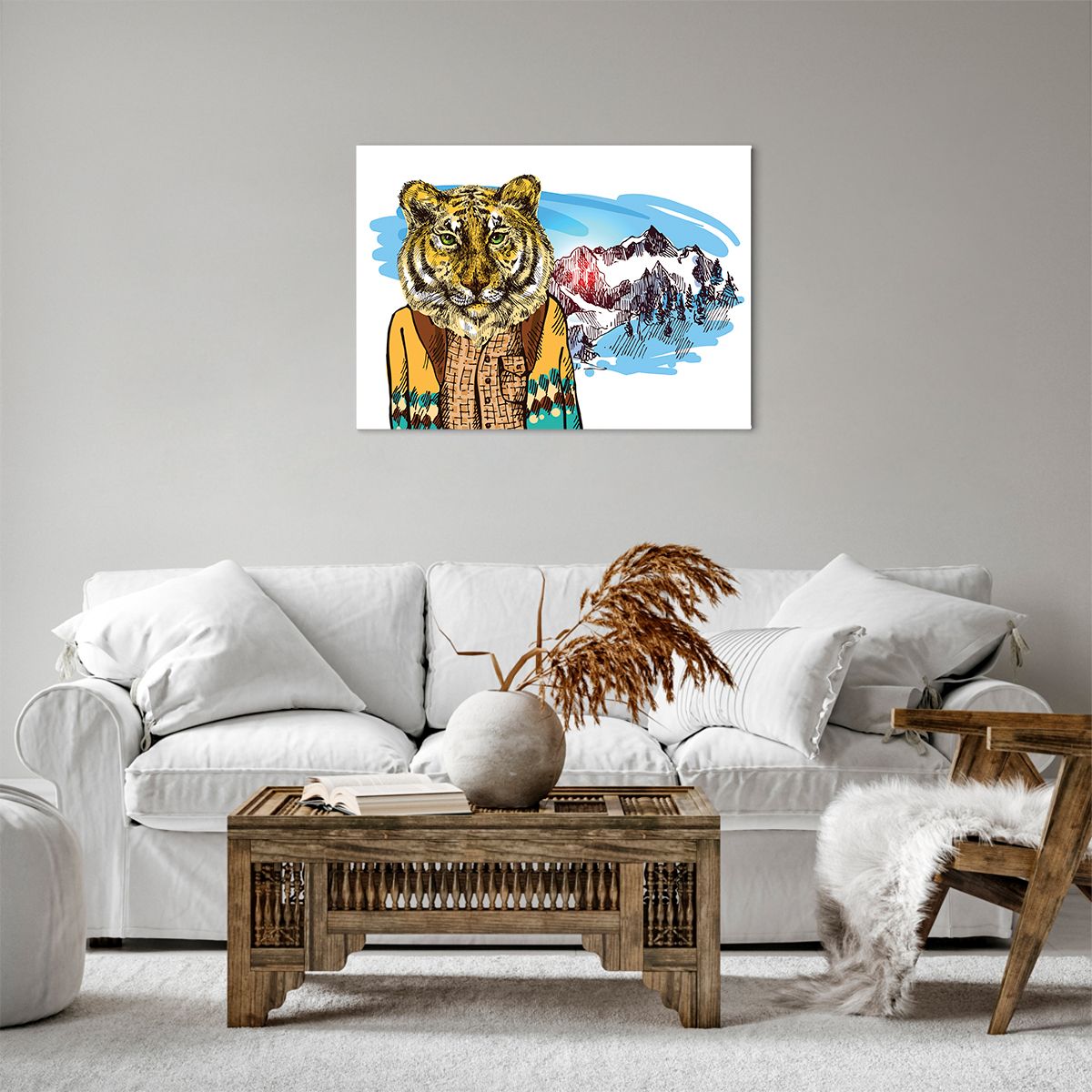 Obraz Na Płótnie - Tygrys Elegant - 70X50 Cm - Aa70X50-3210
