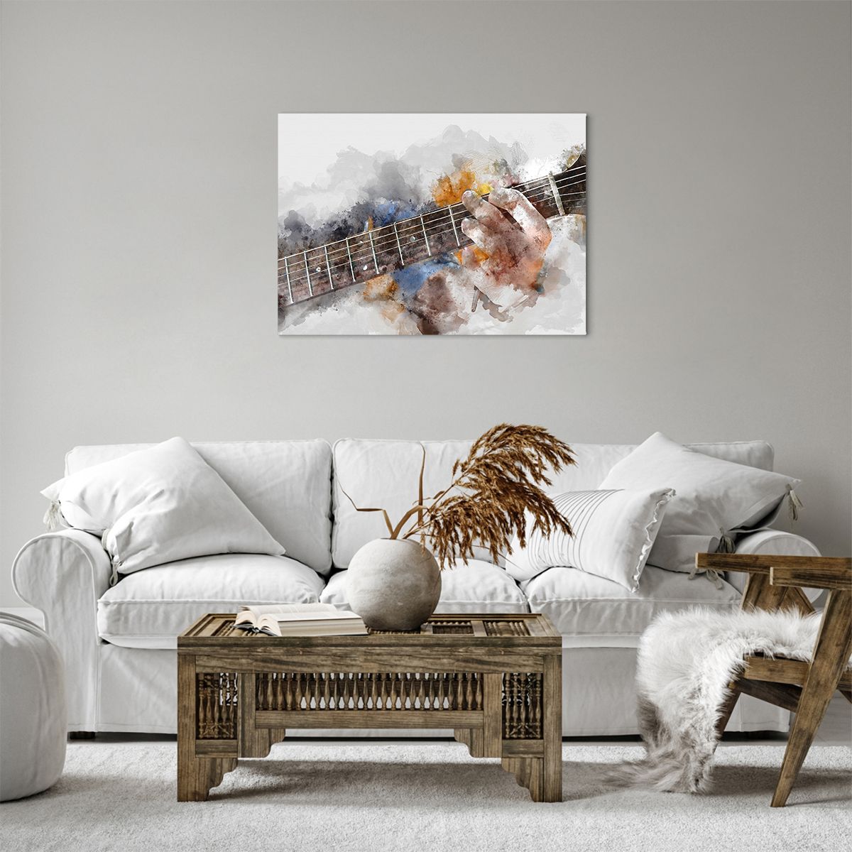Obraz Na Płótnie - Muzyka Gitara Artysta - 70X50 Cm - Aa70X50-3448