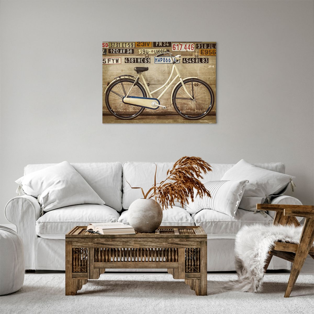 Obraz Na Płótnie - Rower Mur Tablica - 70X50 Cm - Aa70X50-3764