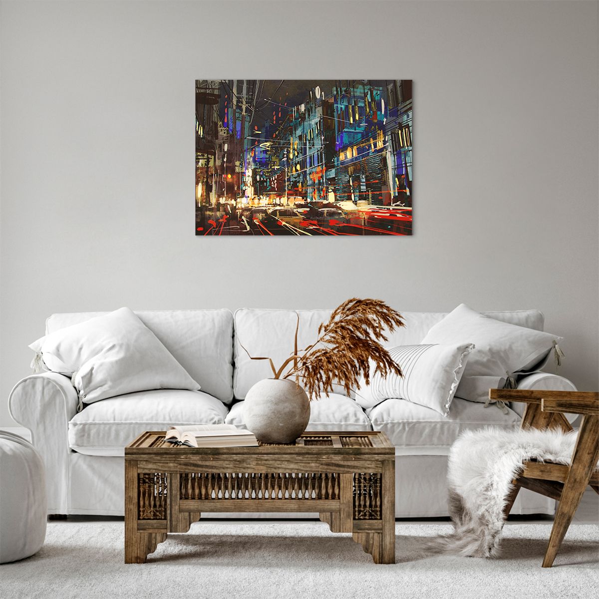 Obraz Na Płótnie - Miasto Centrum Auto - 70X50 Cm - Aa70X50-3787