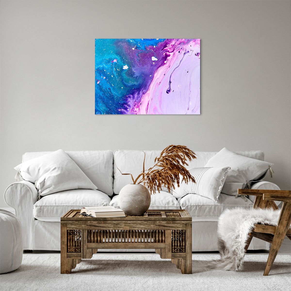 Obraz Na Płótnie - Kompozycja Błekit - 70X50 Cm - Aa70X50-3824