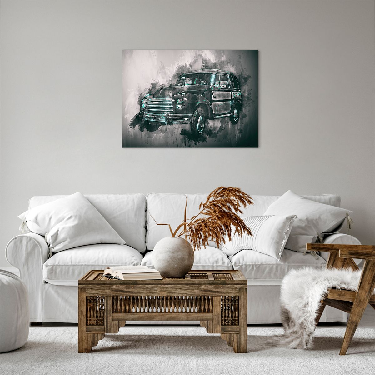 Obraz Na Płótnie - Samochód Retro  - 70X50 Cm - Aa70X50-3834