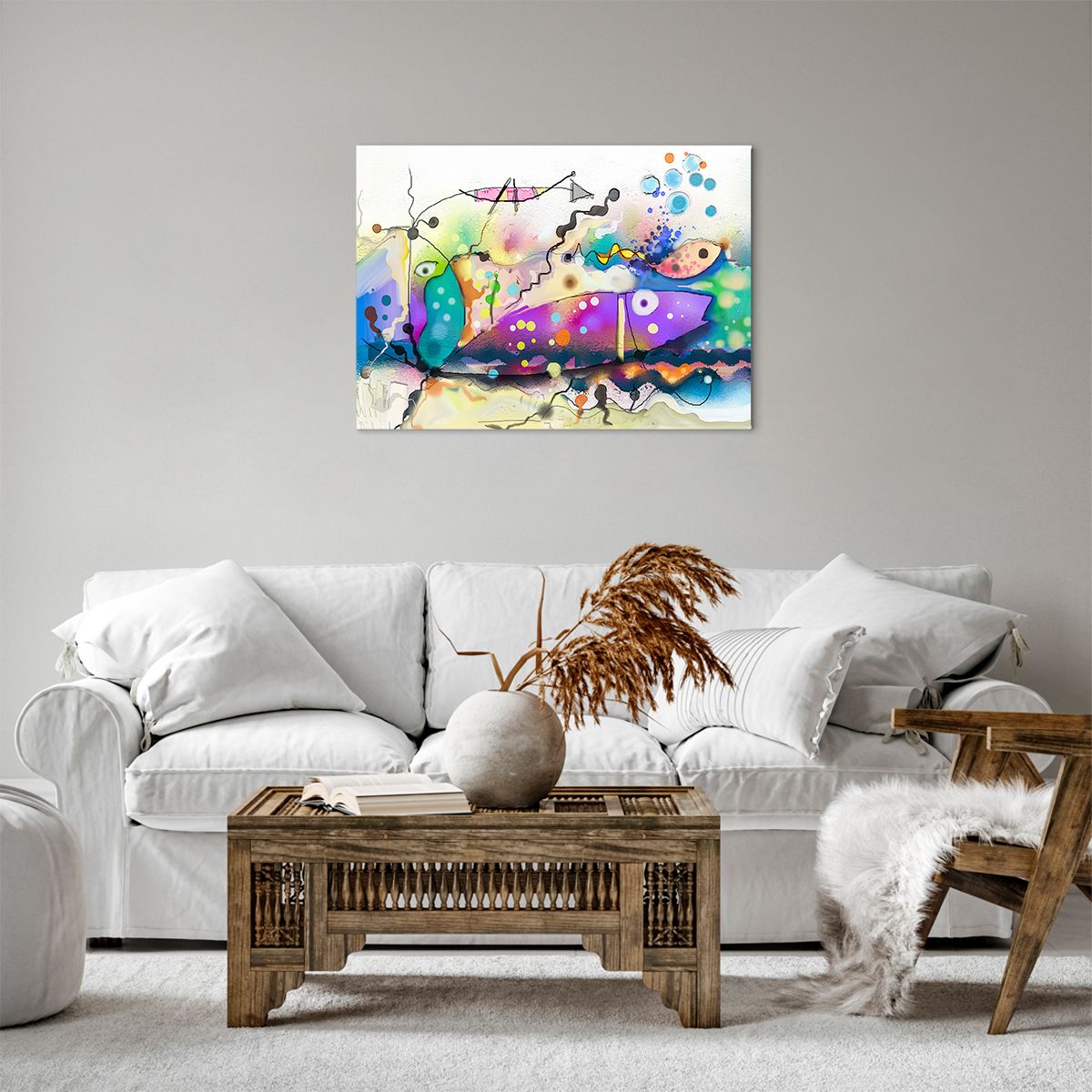Obraz Na Płótnie - Ryby Pastele  - 70X50 Cm - Aa70X50-4096