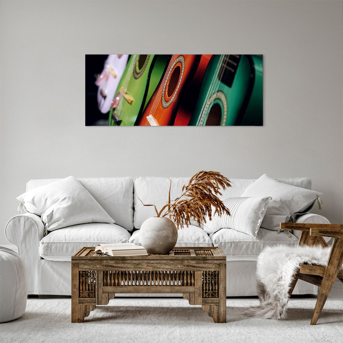 Obraz Na Płótnie - Gitara Muzyka Gra - 100X40 Cm - Ab100X40-2113