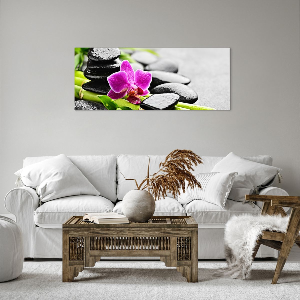 Obraz Na Płótnie - Storczyk Bambus  - 100X40 Cm - Ab100X40-2681