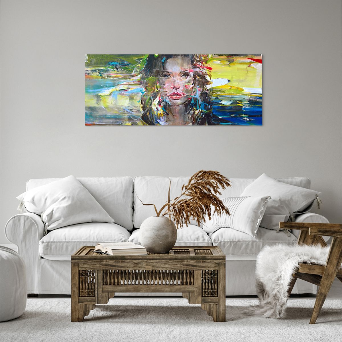 Obraz Na Płótnie - Portret Kobieta - 100X40 Cm - Ab100X40-3473