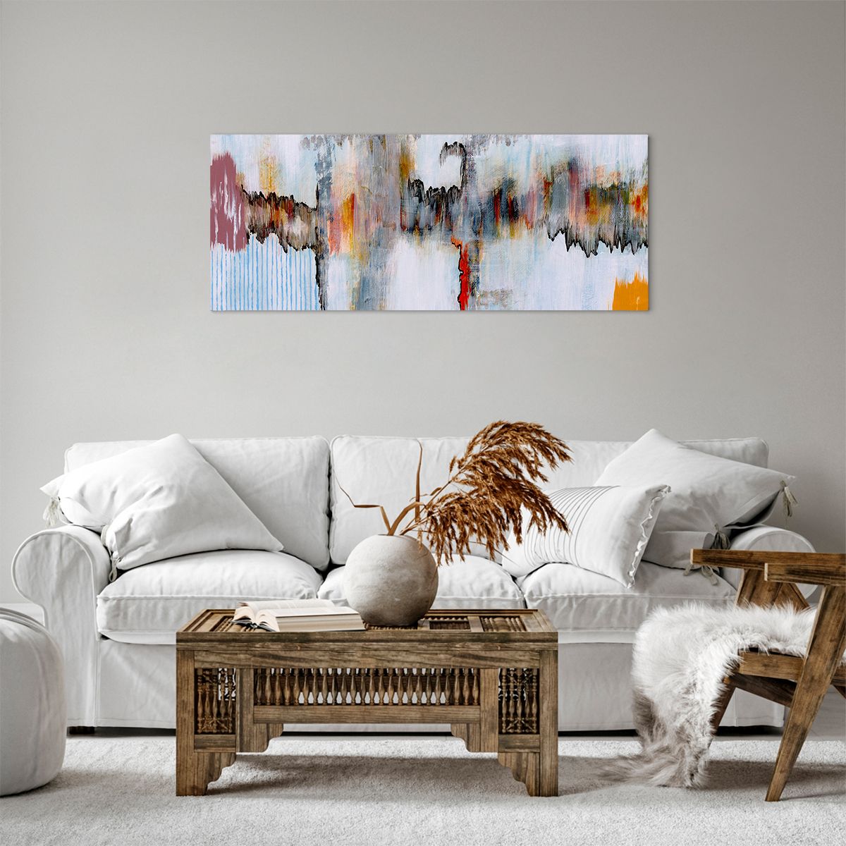 Obraz Na Płótnie - Zamazane Postaci  - 100X40 Cm - Ab100X40-3676