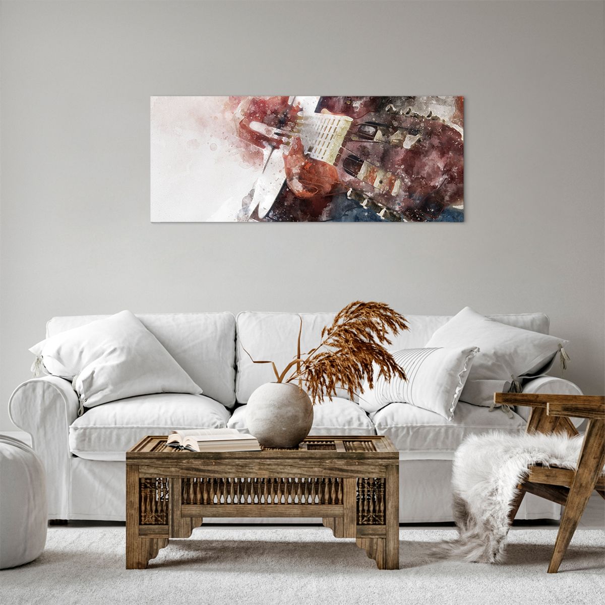 Obraz Na Płótnie - Muzyka Gitara - 100X40 Cm - Ab100X40-4000