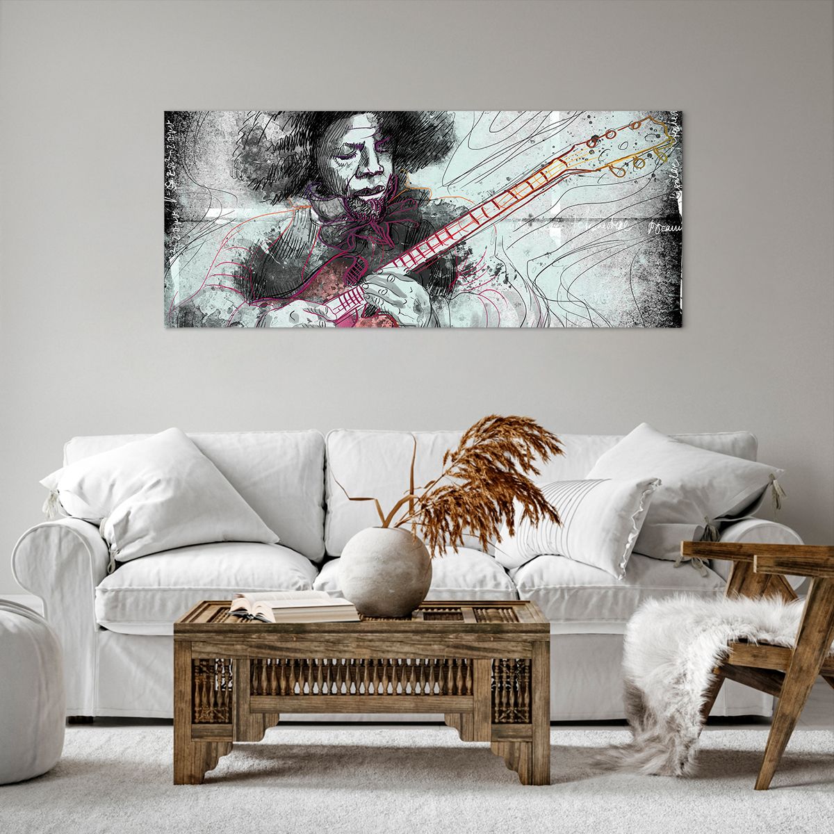 Obraz Na Płótnie - Gitara Muzyka  - 120X50 Cm - Ab120X50-2559