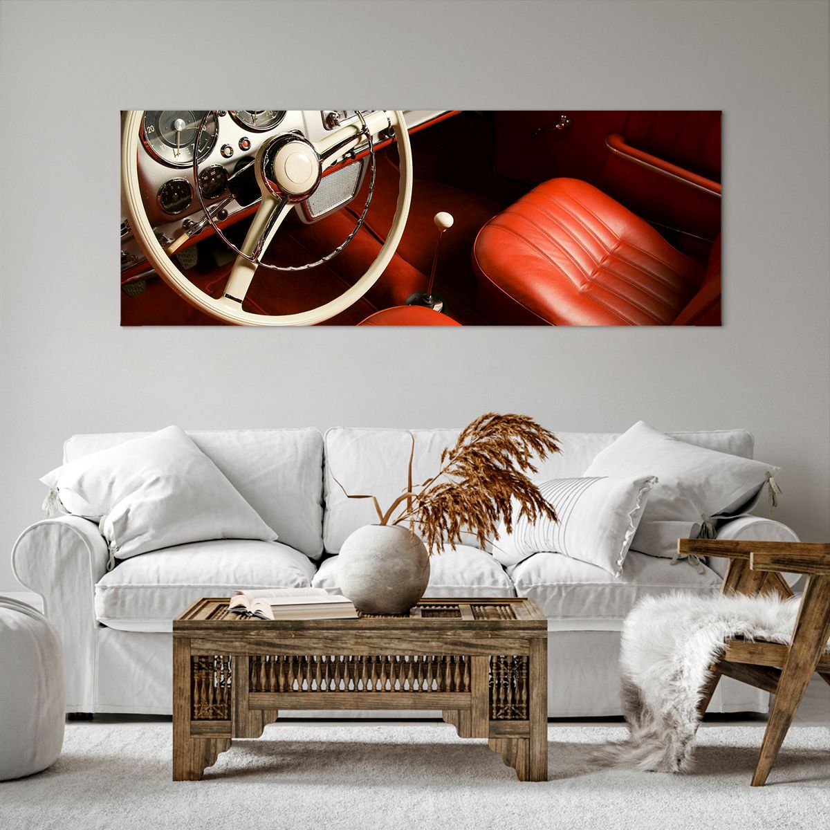 Obraz Na Płótnie - Samochód Retro - 140X50 Cm - Ab140X50-0149