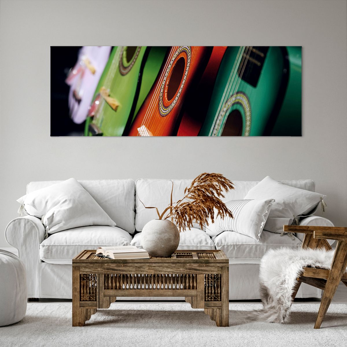 Obraz Na Płótnie - Gitara Muzyka Gra - 140X50 Cm - Ab140X50-2113