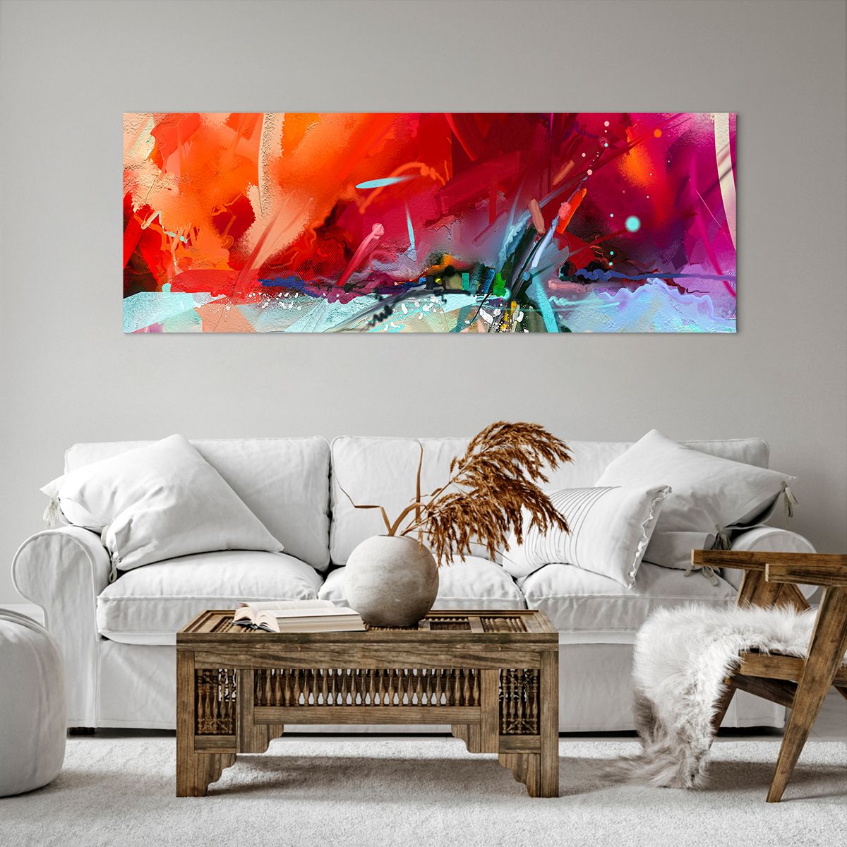 Obraz Na Płótnie - Kompozycja Dynamika - 140X50 Cm - Ab140X50-4036