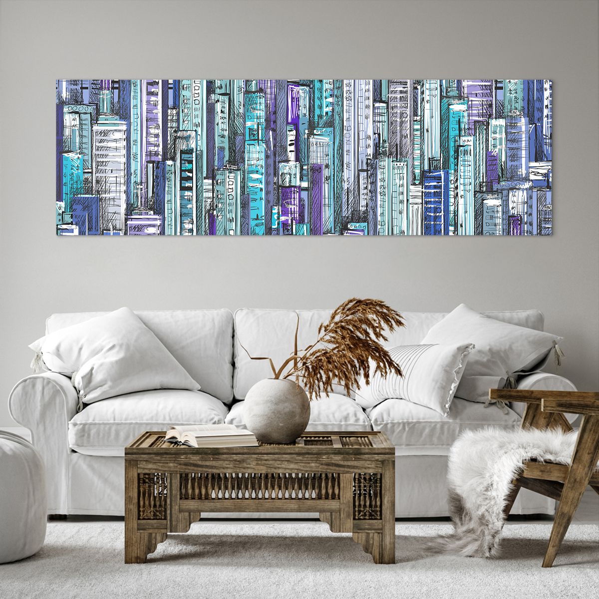 Obraz Na Płótnie - Drapacze Chmur - 160X50 Cm - Ab160X50-3857