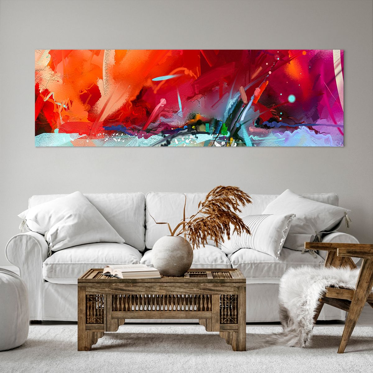 Obraz Na Płótnie - Kompozycja Dynamika - 160X50 Cm - Ab160X50-4036