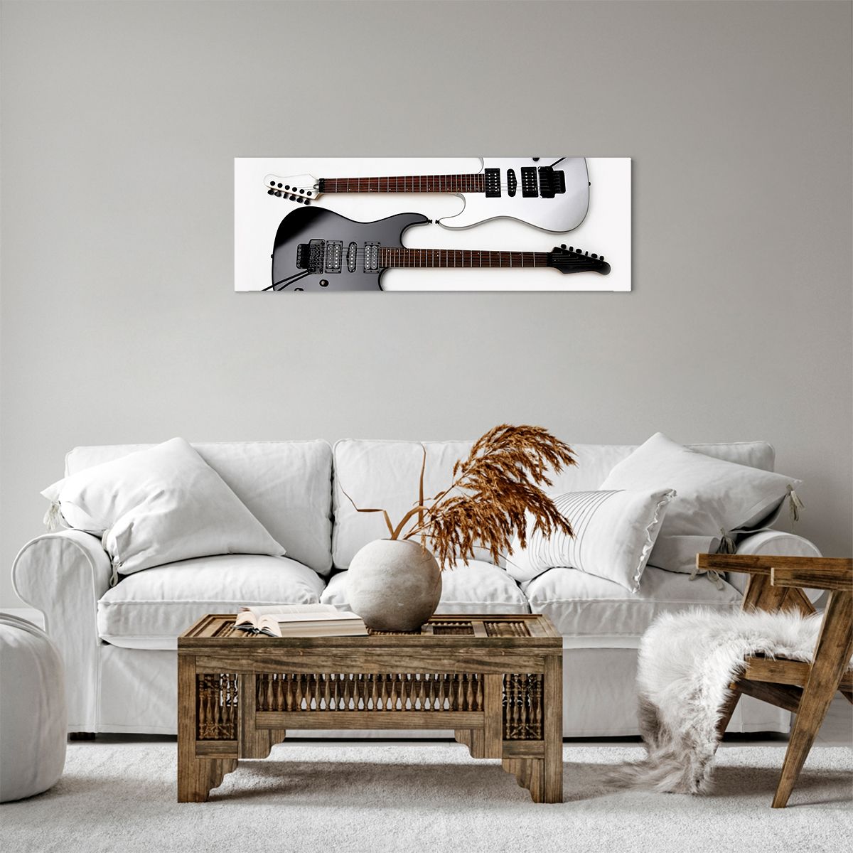 Obraz Na Płótnie - Gitara Muzyka  - 90X30 Cm - Ab90X30-0369