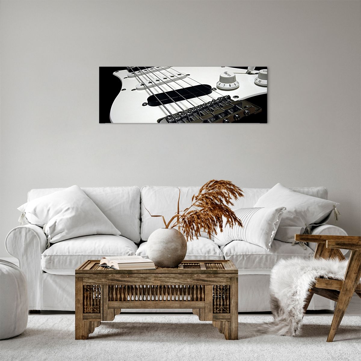 Obraz Na Płótnie - Gitara Muzyka  - 90X30 Cm - Ab90X30-0379