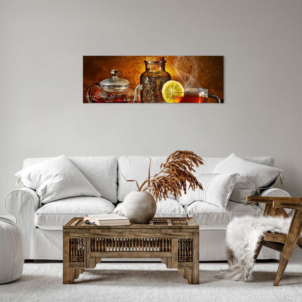 Obraz Na Płótnie - Herbata Napar  - 90X30 Cm - Ab90X30-2434