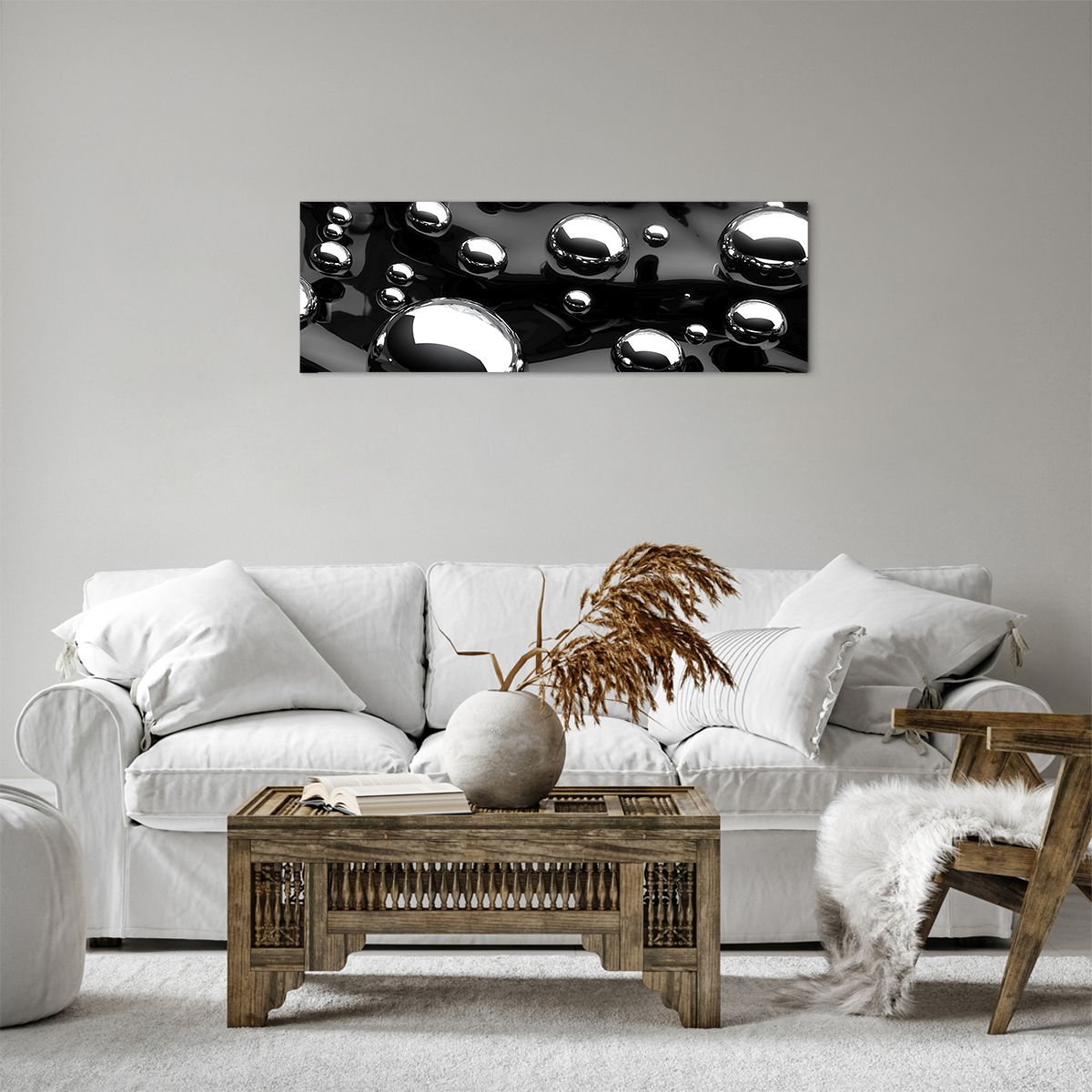 Obraz Na Płótnie - Kule Kompozycja - 90X30 Cm - Ab90X30-2525