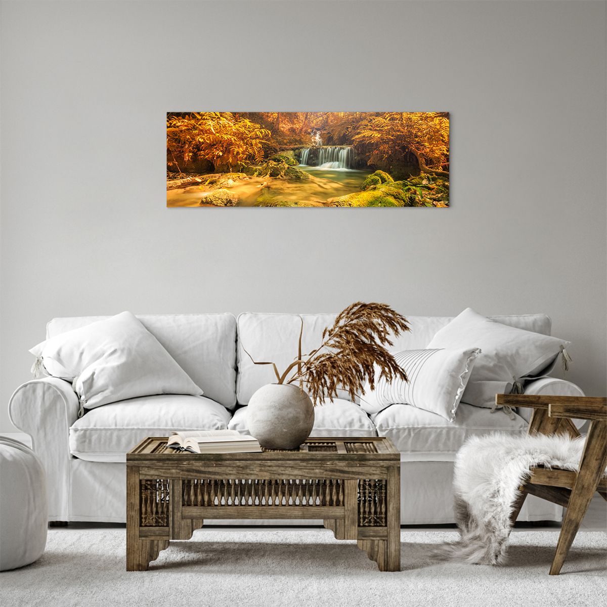 Obraz Na Płótnie - Potok Góry Woda - 90X30 Cm - Ab90X30-2960