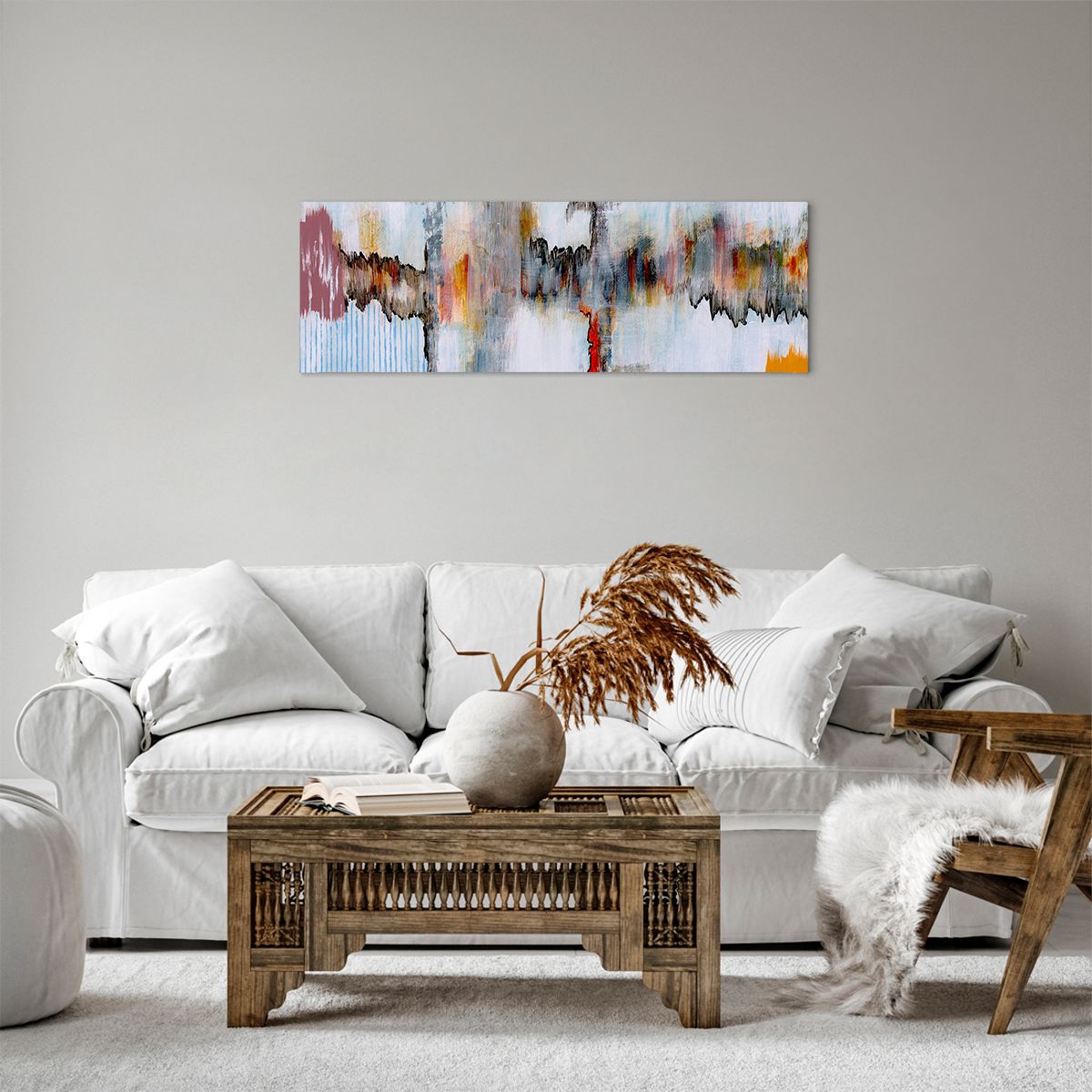 Obraz Na Płótnie - Zamazane Postaci  - 90X30 Cm - Ab90X30-3676