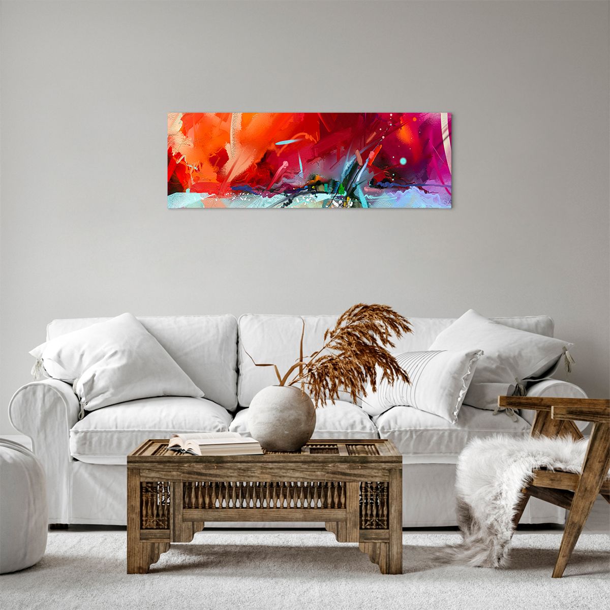 Obraz Na Płótnie - Kompozycja Dynamika - 90X30 Cm - Ab90X30-4036