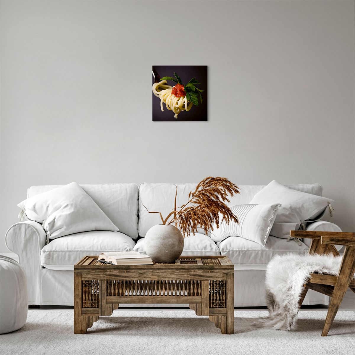 Obraz Na Płótnie - Spaghetti Sos  - 30X30 Cm - Ac30X30-1307