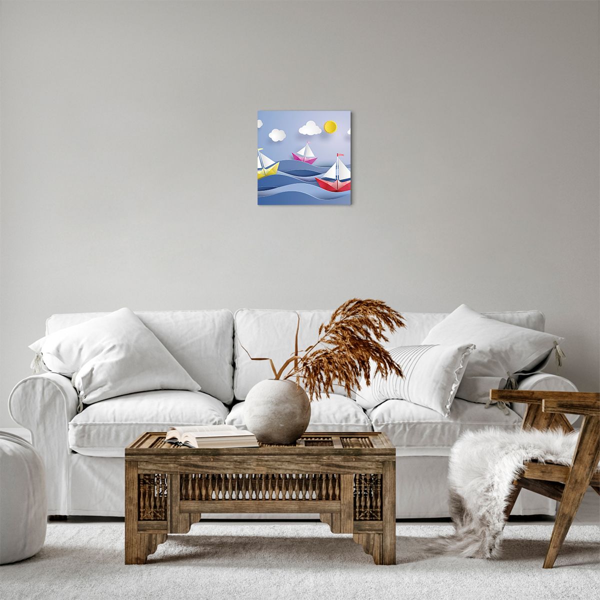 Obraz Na Płótnie - Statek Rysunek - 30X30 Cm - Ac30X30-2964