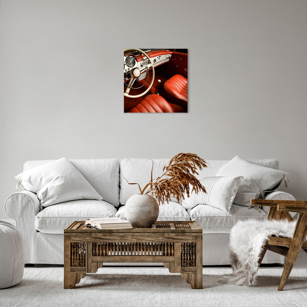 Obraz Na Płótnie - Samochód Retro - 40X40 Cm - Ac40X40-0149