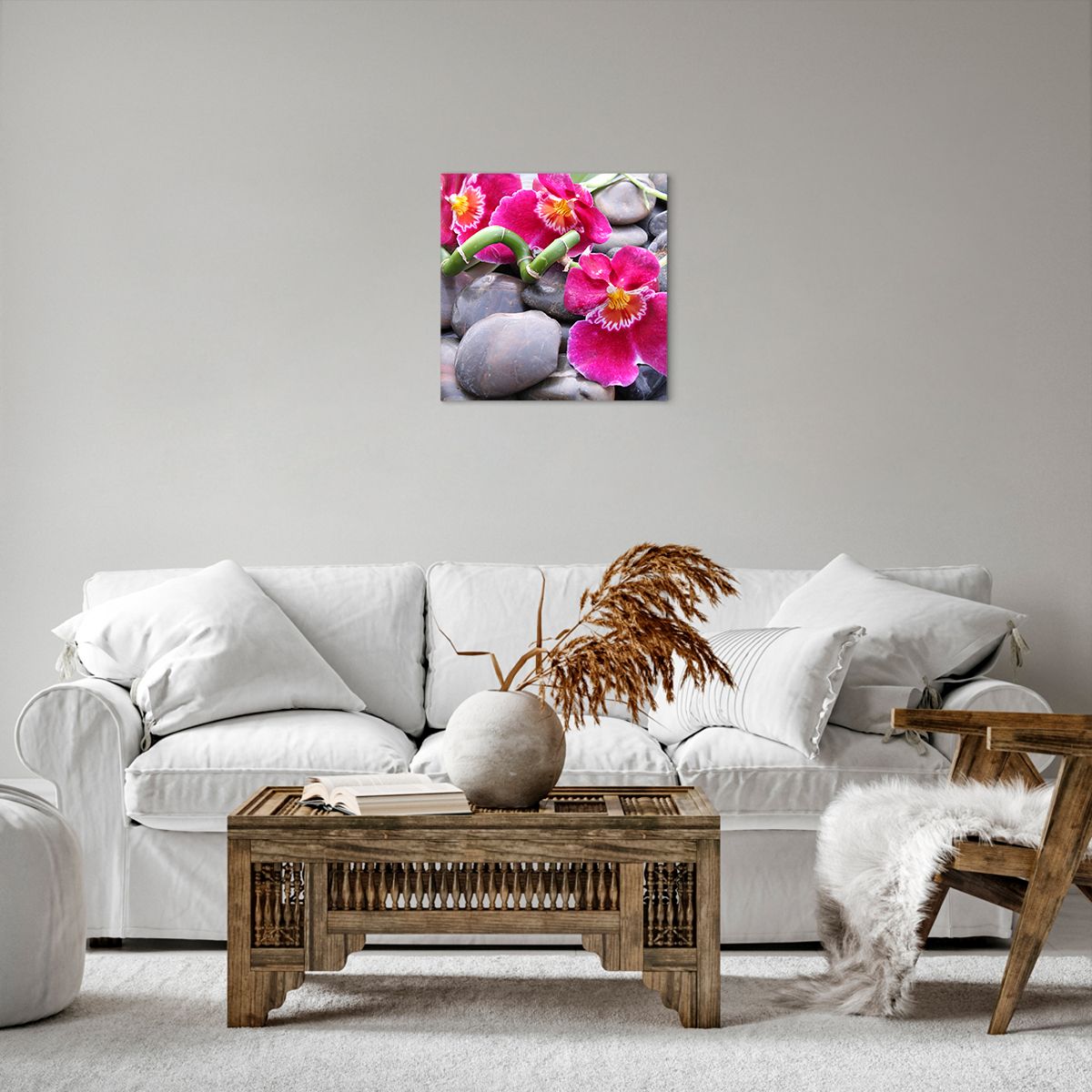 Obraz Na Płótnie - Storczyk Kamień - 40X40 Cm - Ac40X40-0465