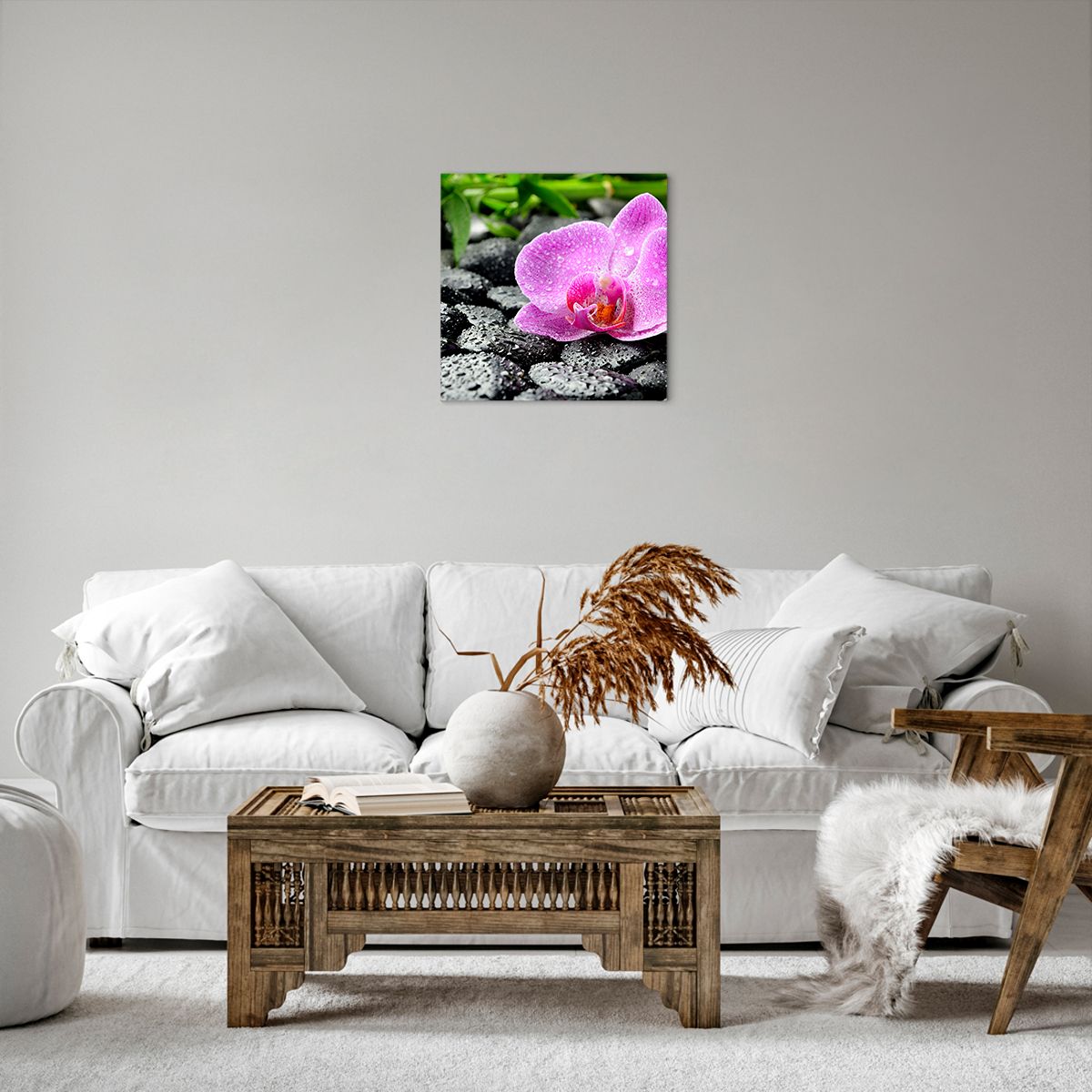 Obraz Na Płótnie - Storczyk Kamień - 40X40 Cm - Ac40X40-2165