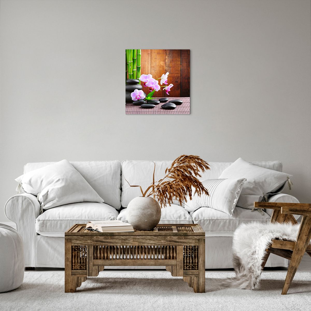 Obraz Na Płótnie - Storczyk Kamień - 40X40 Cm - Ac40X40-2167